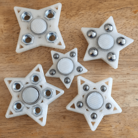 3d-modell fidget spinner sterne