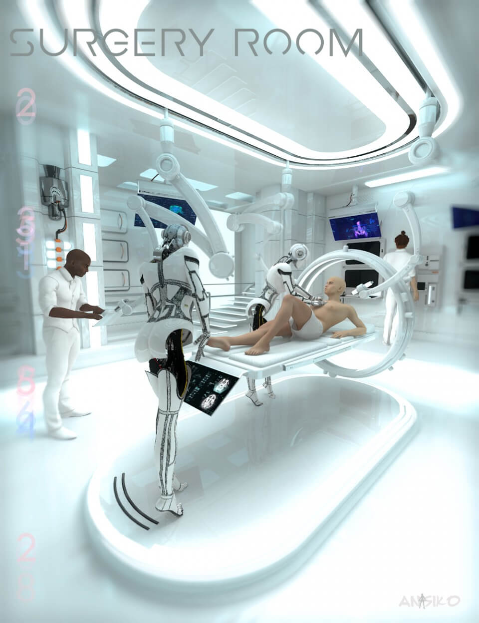 3d-modell operationssaal 3d-model surgery room