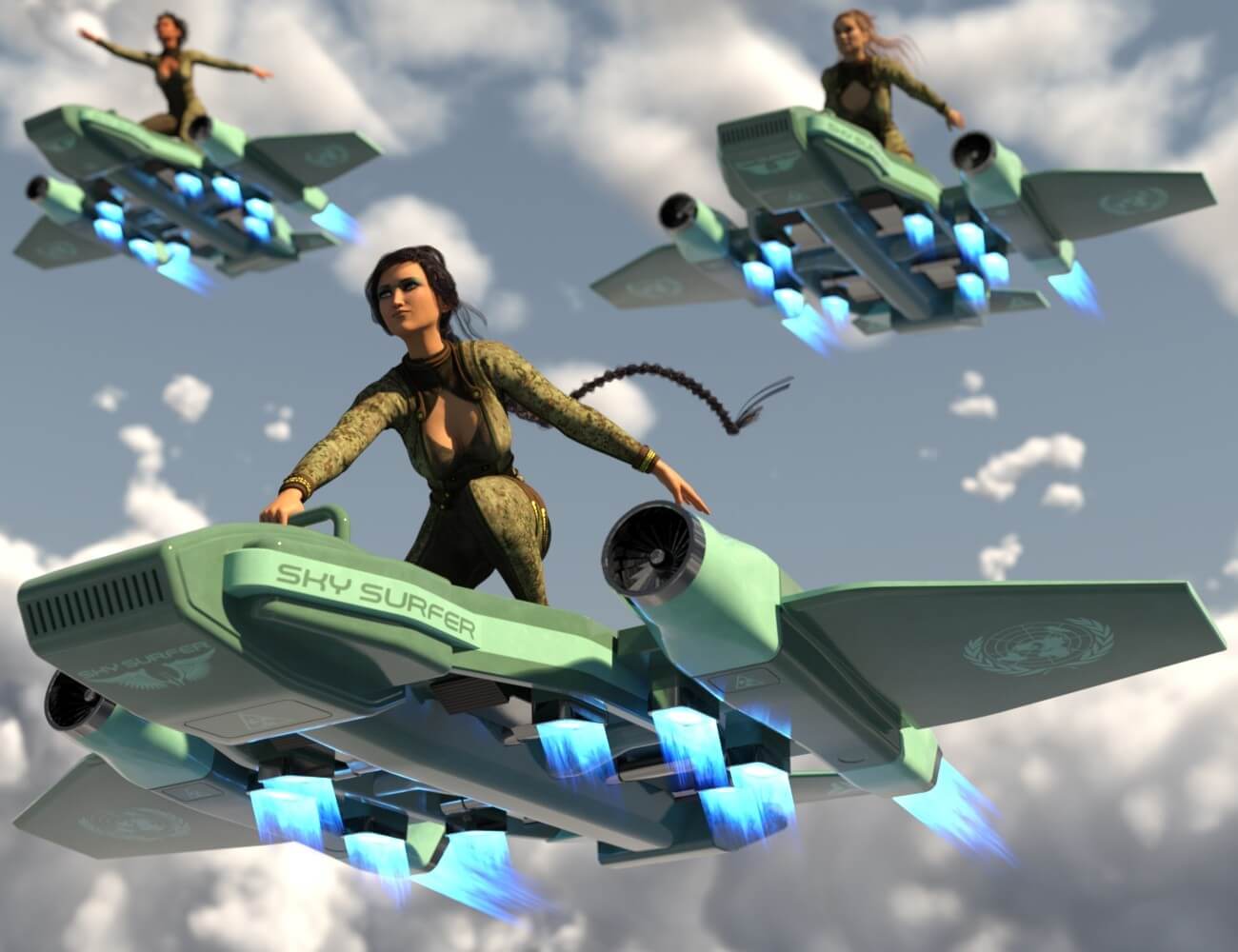 3d-modell sky surfer 3d-model