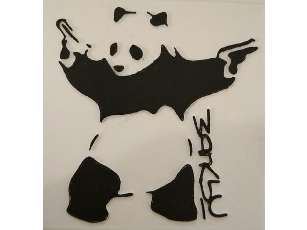 3d-modell banksy panda 3d model