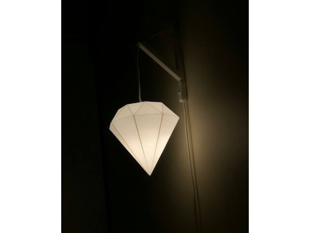 3d-modell diamant lampe 3d model diamond lampshade